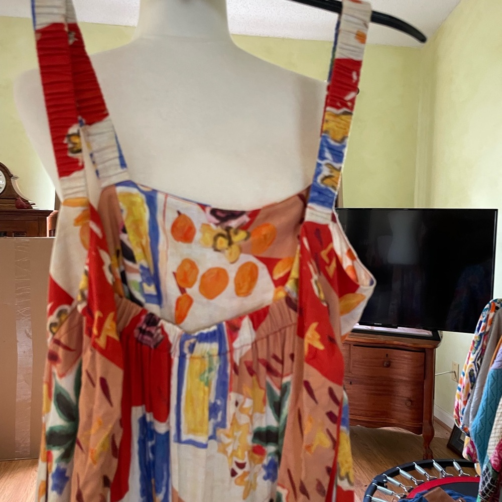 JODIFL Colorful Beachy Boho Patterned Maxi Sundress NWOT “Approximate” size  Med - Picture 3 of 16